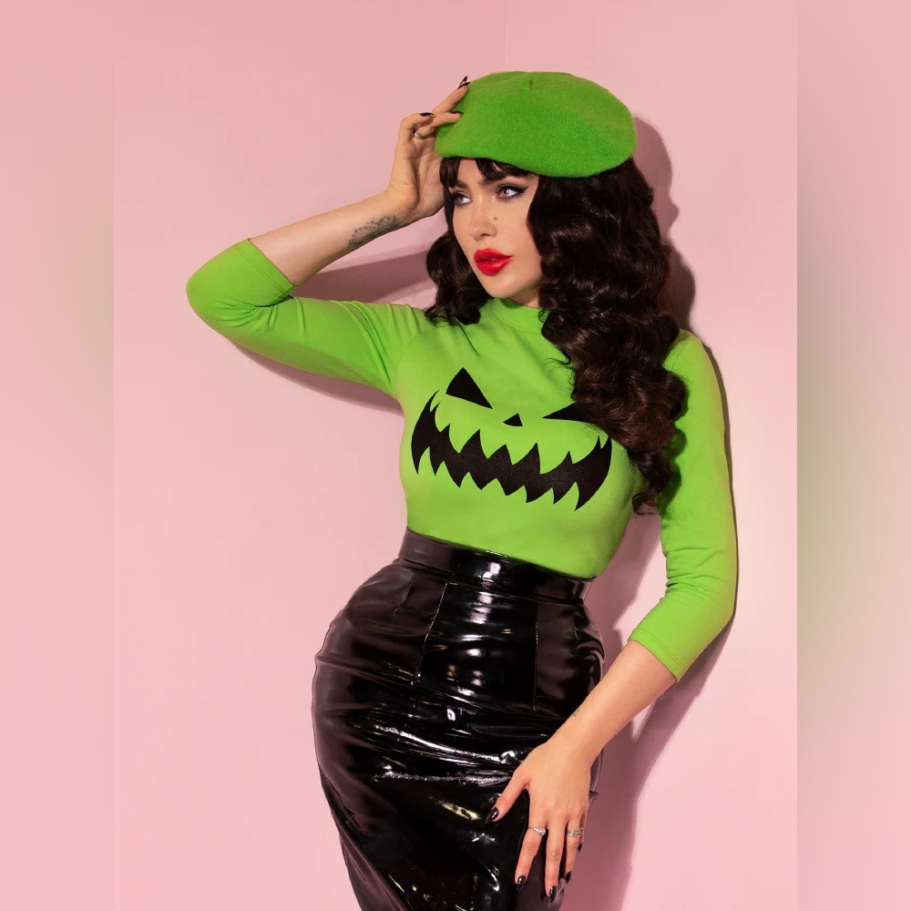 Vixen by Micheline Pitt Green Top